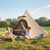 image:imageVEVOR Hot Tent Camping Tipi Hot Tents with Stove Jack Portable Winter Camping Tents with Snow Skirt Easy Setup Waterproof 4 Season Shelter Tents for Fishing Backpacking24 Personsinner Tent