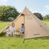 image:imageVEVOR Hot Tent Camping Tipi Hot Tents with Stove Jack Portable Winter Camping Tents with Snow Skirt Easy Setup Waterproof 4 Season Shelter Tents for Fishing Backpacking2 Persons