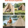image:imageVEVOR Hot Tent Camping Tipi Hot Tents with Stove Jack Portable Winter Camping Tents with Snow Skirt Easy Setup Waterproof 4 Season Shelter Tents for Fishing Backpacking46 Persons