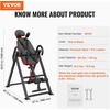 image:imageVEVOR Inversion Table 300lbs Capacity Heavy Duty Inversion Table Decompression Back Stretcher Machine Strength Training Equipment with Headrest Ankle Lock Adjustable Protective BeltRedBlack