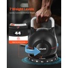 image:imageVEVOR Kettlebell Adjustable Kettlebell with 7 Weight Levels DieCast Aluminum and ABS Material for Grip Strength Training Fullbody Workout amp CrossTraining