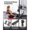 image:imageVEVOR LAT Pull Down Machine 3in1 Row Cable Machine Cable Machines Home Gym with 18Levels Height Adjustment WallMount Design Load 500 lbs LAT Tower for FullBody Workouts SingleArm TrainingBlack