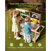 image:imageVEVOR Mud Kitchen Outdoor Mud Kitchen for Kids Wood Outdoor Play Kitchens with Spoons Sink Sunshade Canopy Swivel Wheels Cookware Pots and Accessories Wooden Play Kitchens for Home Lawn3465 x 1283 x 3543 inches