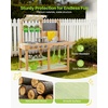 image:imageVEVOR Mud Kitchen Outdoor Mud Kitchen for Kids Wood Outdoor Play Kitchens with Spoons Sink Sunshade Canopy Swivel Wheels Cookware Pots and Accessories Wooden Play Kitchens for Home Lawn3465 x 1283 x 3543 inches