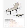 image:imageVEVOR Outdoor Chaise Lounge Chair 400 lbs Weight Capacity Foldable Sun Tanning Chair 5 Adjustable Positions Easy Assembly Heavy Duty Aluminum Pool Recliner Lounge Chairs for Beach Yard Patio