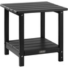 image:imageVEVOR Outdoor Side Table 1772W x 1496D x 1732H Inch Double Layer HDPE Outside End Table for Easy Maintenance Withstand Harsh Weather Fit for Patio Pool Beach Porch Indoor Backyard BlackBlack