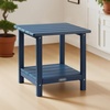 image:imageVEVOR Outdoor Side Table 1772W x 1496D x 1732H Inch Double Layer HDPE Outside End Table for Easy Maintenance Withstand Harsh Weather Fit for Patio Pool Beach Porch Indoor Backyard BlackBlue