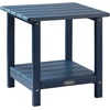 image:imageVEVOR Outdoor Side Table 1772W x 1496D x 1732H Inch Double Layer HDPE Outside End Table for Easy Maintenance Withstand Harsh Weather Fit for Patio Pool Beach Porch Indoor Backyard BlackBlue