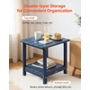 image:imageVEVOR Outdoor Side Table 1772W x 1496D x 1732H Inch Double Layer HDPE Outside End Table for Easy Maintenance Withstand Harsh Weather Fit for Patio Pool Beach Porch Indoor Backyard BlackBlue