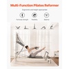 image:imageVEVOR Pilates Reformer Foldable Suitable for Intermediate and Beginners Users Pilates Equipment for Home Gym Studio Use with 4 Adjustable Resistance Spring Up to 400 LBSWhite