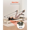 image:imageVEVOR Pilates Reformer Foldable Suitable for Intermediate and Beginners Users Pilates Equipment for Home Gym Studio Use with 4 Adjustable Resistance Spring Up to 400 LBSWhite