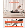 image:imageVEVOR Pilates Reformer Foldable Suitable for Intermediate and Beginners Users Pilates Equipment for Home Gym Studio Use with 4 Adjustable Resistance Spring Up to 400 LBSBlack