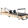 image:imageVEVOR Pilates Reformer Foldable Suitable for Intermediate and Beginners Users Pilates Equipment for Home Gym Studio Use with 4 Adjustable Resistance Spring Up to 400 LBSNatural wood color