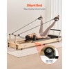 image:imageVEVOR Pilates Reformer Foldable Suitable for Intermediate and Beginners Users Pilates Equipment for Home Gym Studio Use with 4 Adjustable Resistance Spring Up to 400 LBSNatural wood color