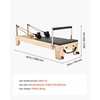 image:imageVEVOR Pilates Reformer Machine Wooden Pilates Workout Equipment for Home Gym Studio Use Pilates Bed with Dual Resistance Spring amp Cord Reformer Set with Sitting Box Up to 400 LBS