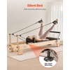image:imageVEVOR Pilates Reformer Machine Wooden Pilates Workout Equipment for Home Gym Studio Use Pilates Bed with Dual Resistance Spring amp Cord Reformer Set with Sitting Box Up to 400 LBS