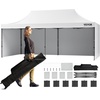 image:imageVEVOR Pop Up Canopy 10 x 10 FT Instant Canopy Portable Gazebo with 3 Sidewalls amp 2 Ventilated Windows Height Adjustable PopUp Outdoor Shelter Tent for Events Patio Backyard Party ParkingWhite