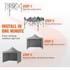 image:imageVEVOR Pop Up Canopy 10 x 10 FT Instant Canopy Portable Gazebo with 3 Sidewalls amp 2 Ventilated Windows Height Adjustable PopUp Outdoor Shelter Tent for Events Patio Backyard Party ParkingGray