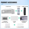 image:imageVEVOR Pop Up Canopy 10 x 10 FT Instant Canopy Portable Gazebo with 3 Sidewalls amp 2 Ventilated Windows Height Adjustable PopUp Outdoor Shelter Tent for Events Patio Backyard Party ParkingWhite Canopy with Windows