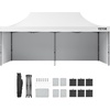 image:imageVEVOR Pop Up Canopy 10 x 10 FT Instant Canopy Portable Gazebo with 3 Sidewalls amp 2 Ventilated Windows Height Adjustable PopUp Outdoor Shelter Tent for Events Patio Backyard Party ParkingWhite