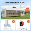 image:imageVEVOR Pop Up Canopy 10 x 10 FT Instant Canopy Portable Gazebo with 3 Sidewalls amp 2 Ventilated Windows Height Adjustable PopUp Outdoor Shelter Tent for Events Patio Backyard Party ParkingWhite Canopy with Windows