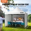 image:imageVEVOR Pop Up Canopy 10 x 10 FT Instant Canopy Portable Gazebo with 3 Sidewalls amp 2 Ventilated Windows Height Adjustable PopUp Outdoor Shelter Tent for Events Patio Backyard Party ParkingWhite