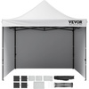 image:imageVEVOR Pop Up Canopy 10 x 10 FT Instant Canopy Portable Gazebo with 3 Sidewalls amp 2 Ventilated Windows Height Adjustable PopUp Outdoor Shelter Tent for Events Patio Backyard Party ParkingWhite