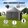 image:imageVEVOR Pop Up Canopy 10 x 10 FT Instant Canopy Portable Gazebo with 3 Sidewalls amp 2 Ventilated Windows Height Adjustable PopUp Outdoor Shelter Tent for Events Patio Backyard Party ParkingGray