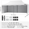 image:imageVEVOR Pop Up Canopy 10 x 10 FT Instant Canopy Portable Gazebo with 3 Sidewalls amp 2 Ventilated Windows Height Adjustable PopUp Outdoor Shelter Tent for Events Patio Backyard Party ParkingWhite