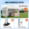 image:imageVEVOR Pop Up Canopy 10 x 10 FT Instant Canopy Portable Gazebo with 3 Sidewalls amp 2 Ventilated Windows Height Adjustable PopUp Outdoor Shelter Tent for Events Patio Backyard Party ParkingWhite Canopy with Windows