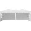 image:imageVEVOR Pop Up Canopy 10 x 10 FT Instant Canopy Portable Gazebo with 3 Sidewalls amp 2 Ventilated Windows Height Adjustable PopUp Outdoor Shelter Tent for Events Patio Backyard Party ParkingWhite Canopy with Windows