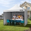 image:imageVEVOR Pop Up Canopy 10 x 10 FT Instant Canopy Portable Gazebo with 3 Sidewalls amp 2 Ventilated Windows Height Adjustable PopUp Outdoor Shelter Tent for Events Patio Backyard Party ParkingWhite