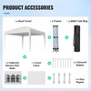 image:imageVEVOR Pop Up Canopy 10 x 10 FT Instant Canopy Portable Gazebo with 3 Sidewalls amp 2 Ventilated Windows Height Adjustable PopUp Outdoor Shelter Tent for Events Patio Backyard Party ParkingWhite Canopy with Windows