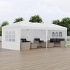 image:imageVEVOR Pop Up Canopy 10 x 10 FT Instant Canopy Portable Gazebo with 3 Sidewalls amp 2 Ventilated Windows Height Adjustable PopUp Outdoor Shelter Tent for Events Patio Backyard Party ParkingWhite Canopy with Windows