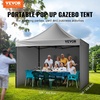 image:imageVEVOR Pop Up Canopy 10 x 10 FT Instant Canopy Portable Gazebo with 3 Sidewalls amp 2 Ventilated Windows Height Adjustable PopUp Outdoor Shelter Tent for Events Patio Backyard Party ParkingGray