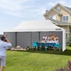 image:imageVEVOR Pop Up Canopy 10 x 10 FT Instant Canopy Portable Gazebo with 3 Sidewalls amp 2 Ventilated Windows Height Adjustable PopUp Outdoor Shelter Tent for Events Patio Backyard Party ParkingWhite