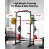 image:imageVEVOR Power Cage Power Rack Multifunctional Barbell Squat Rack with Adjustable Height Home Gym Strength Training Workout Equipment with JHooks amp More Fitness Attachment for Bench Press PullUp Dips
