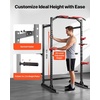 image:imageVEVOR Power Cage Power Rack Multifunctional Barbell Squat Rack with Adjustable Height Home Gym Strength Training Workout Equipment with JHooks amp More Fitness Attachment for Bench Press PullUp Dips