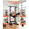 image:imageVEVOR Pull Up Bar 330 LBS Power Tower Dip Station Workout Dip Station with HShaped Stable Base amp Back Pad Adjustable 12 Level Height Free Standing Chin Up Bar for Back 4Level Adjustable Back Pad