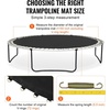image:imageVEVOR Replacement Trampoline Mat Jumping Mat Fits 12131415 ft Frame Universal Jumping Round Trampoline UVResistant Mat with Spring Tool amp 728092 VRings Fit 55657 Spring Length14FT72 VringsFit 55 Spring Length