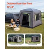 image:imageVEVOR SUV or Pickup Truck Camping Tents Waterproof Double Layer Design with Carry Bag Accommodates 29 Persons for Outdoor Activities10 x 8 ft