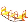 image:imageVEVOR Seesaw Teeter Totter for Kids Outdoor 200 lbs Load Capacity Metal Rocking Teeter Totter with Handles Toddler Seesaw for Kids Aged 3 Playground Equipment for Lawn Backyard 3 SeatsYellow