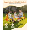 image:imageVEVOR Seesaw Teeter Totter for Kids Outdoor 200 lbs Load Capacity Metal Rocking Teeter Totter with Handles Toddler Seesaw for Kids Aged 3 Playground Equipment for Lawn Backyard 3 SeatsYellow