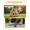 image:imageVEVOR Seesaw Teeter Totter for Kids Outdoor 200 lbs Load Capacity Metal Rocking Teeter Totter with Handles Toddler Seesaw for Kids Aged 3 Playground Equipment for Lawn Backyard 3 SeatsYellow
