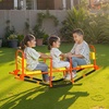 image:imageVEVOR Seesaw Teeter Totter for Kids Outdoor 200 lbs Load Capacity Metal Rocking Teeter Totter with Handles Toddler Seesaw for Kids Aged 3 Playground Equipment for Lawn Backyard 3 SeatsYellow