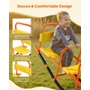 image:imageVEVOR Seesaw Teeter Totter for Kids Outdoor 200 lbs Load Capacity Metal Rocking Teeter Totter with Handles Toddler Seesaw for Kids Aged 3 Playground Equipment for Lawn Backyard 3 SeatsYellow