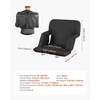 image:imageVEVOR Stadium Seat 6 Adjustable Angle Wide Bleacher Chair 29 Cushion Padded Stadium Seat with Armrest and Back Support Stadiums Chair with Hook Cupholder for Picnics Beach Sports and Gaming23 inch2 Pcs