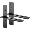 image:imageVEVOR T Shelf Brackets 200 lbs Capacity 2 Pcs 12 inch Solid Steel Heavy Duty with Screws for Floating Shelves Countertop Support Hardware12x289x12 in