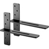 image:imageVEVOR T Shelf Brackets 200 lbs Capacity 2 Pcs 12 inch Solid Steel Heavy Duty with Screws for Floating Shelves Countertop Support Hardware14x289x12 in