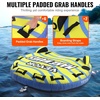 image:imageVEVOR Towable Tubes for Boating 14 Riders Inflatable Boat Tubes amp Towables 340680 lbs Capacity Multiple Sizes with Full Nylon Cover PaddedEVA Handles Fins amp Safety Valve MultiOption13 Riders